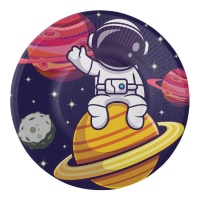 Astronautenteller 23 cm - 8 Stück