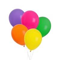 23cm Fluor-Latex-Ballons in sortierten Farben - 10 Stk.