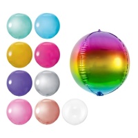 Metallic Orbz Ballon 40 cm - PartyDeco