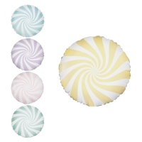 Blasser runder Spiralballon 45 cm - PartyDeco - 1 Stück