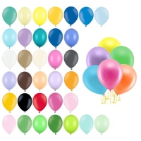 12 cm pastellfarbene Latex-Ballons - PartyDeco - 100 Stück