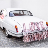 Liebe rosa-goldenes Auto-Deko-Set