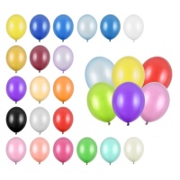 27 cm Metallic-Latex-Ballons - PartyDeco - 100 Stück