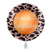 Happy Birthday Leopard Border Rundballon 43cm - Premioloon