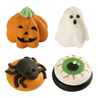 Halloween Zuckerfiguren 3,1 x 3,6 cm - Dekora - 48 Stück.