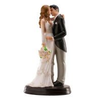 Figur für Hochzeitstorte eines leidenschaftlich küssenden Paares - 17 cm