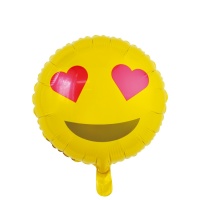 Herzen Emoticon Luftballon 46 cm