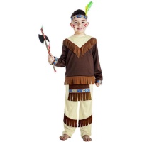 Dunkler Apache Indianer Kostüm für Kinder