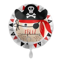 Happy Birthday Piratenballon 43 cm - Premioloon