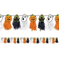 Halloween-Girlande mit Quasten und Figuren 2,43 m