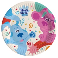 Blue's Clues 23 cm Teller aus kompostierbarem Karton - 8 Stück.