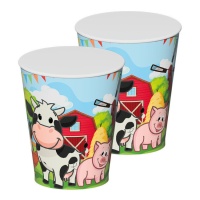 Happy Farm Animals Trinkgläser 270 ml - 8 Stück