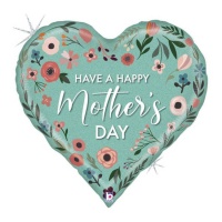 Happy Mother's Day Herz Ballon 58x56 cm - Grabo