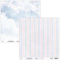 Elodie Scrapbooking Papier rosa und blau - Mintay Papiere - 1 Blatt