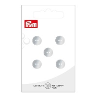 Graue und weiße Knöpfe 1 cm - Prym - 5 Stück