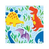 Dino Friends Servietten 12,5 x 12,5 cm - 16 Stück.