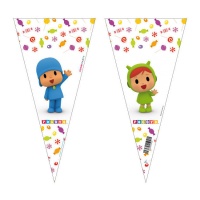 Pocoyo Party 20 x 40 cm Tüten für Süßigkeiten - 100 Stück.