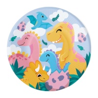 Dino Friends Teller 23 cm - 8 Stück