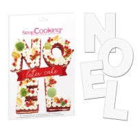 Schablonen zur Gestaltung des Wortes Noel - Scrapcooking - 4 Stück