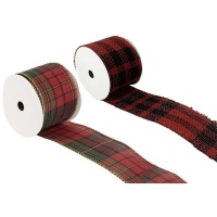 Tartan Weihnachtsband 2,70 m - 1 Stück