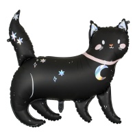 Nacht Katze Ballon 96 x 95 cm - PartyDeco