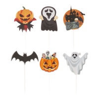 Halloween Cupcake Picks sortiert - Dekora - 30 Stk.