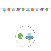 Weltraum-Girlande mit UFOs 2,20 m