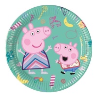 Peppa Pig und George Teller 20 cm - 8 Stück