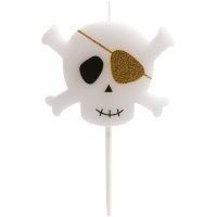 Piratentotenkopf Kerze 7,5 cm