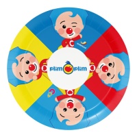 Plim Plim Clown-Teller 18 cm - 8 Stück