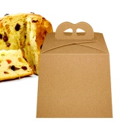 Schachtel 21,5 x 21,5 x 19,5 cm für Kraft-Panettone - 5 Stück.