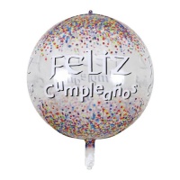 Happy Birthday Fun Polka Dot Ballon 55 cm