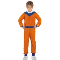 Orange-blaues Naruto-Ninja-Kostüm für Kinder