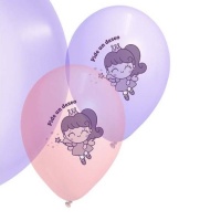 30 cm farbig sortierte transparente Latex Fee Ballons - Clown Ballons - 25 Stk.