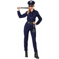 Blaues Polizeikostüm für Frauen