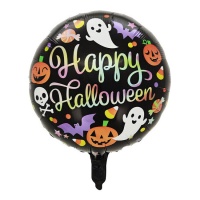 Schillernder Happy Halloween Ballon 45 cm - Party Liebe