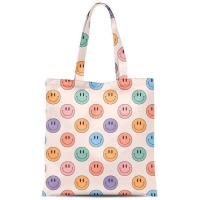 Bunte Emoticons Stofftasche mit Reißverschluss