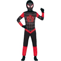 Schwarzes und rotes Spiderman Kostüm für Kinder