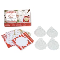 Kit für Weihnachtskarten mit Schokolade - Decora - 8 Stück