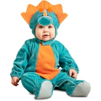 Blaues und oranges Baby Dinosaurier Kostüm