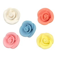 2 cm farbige rosa Zuckerfiguren - Dekora - 100 Stück