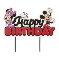 Mickey und Minnie Mouse Happy Birthday Topper - Dekora