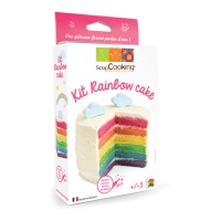 Set mit regenbogenfarbener Hefe für Regenbogenkuchen - Scrapcooking