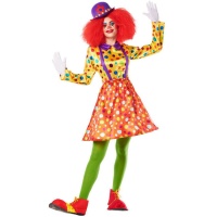 Polka Dot Clown Kostüm für Frauen