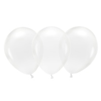 Latexballons 30 cm transparent Kristall biologisch abbaubar - PartyDeco - 100 Stück