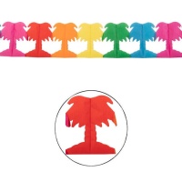 Bunte Papierpalmengirlande - 6 m