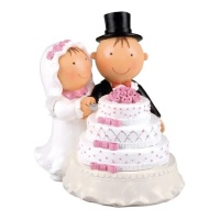 Figur für Braut & Bräutigam Hochzeitstorte mit Pit & Pita Kuchen 16 cm