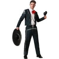 Elegantes schwarzes Mariachi Kostüm für Männer