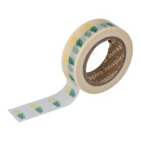 Washi Tape Tannenzapfen gelb - 10 m