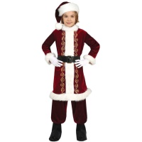 Maroon Weihnachtsmann Kostüm für Kinder